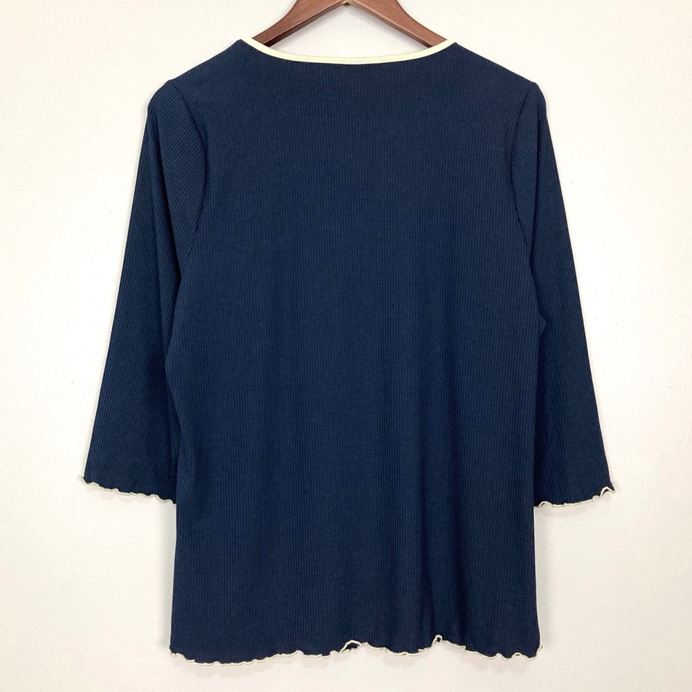 ModCloth Move With You Top Ribbed Knit 3/4 Sleeves - Picture 6 of 8